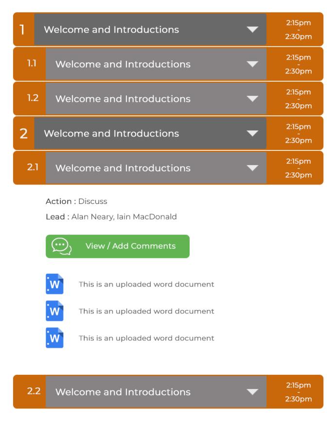 Demo Front End Agenda