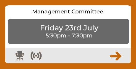 Demo Front End Meeting Cell Next Meetings Orange 23rd July